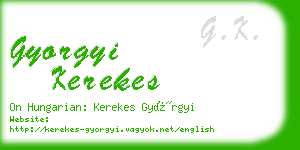 gyorgyi kerekes business card